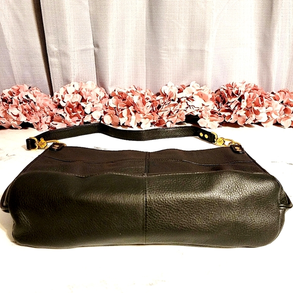 HOBO Pebbled Hide Black Leather Shoulder Bag with Wanderlust Lining - Picture 6 of 9